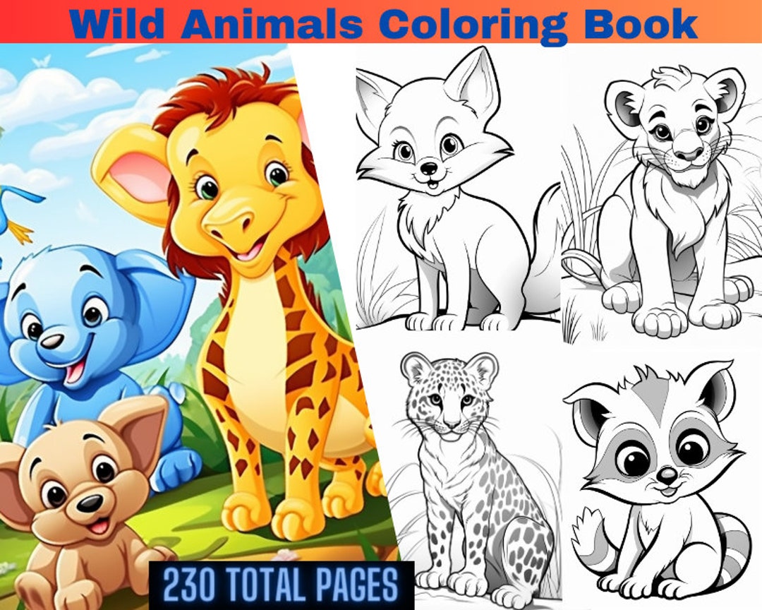 Wild Life Animals Coloring Pages | 230 Animals Coloring Pages PDF | Instant Download Animals ...