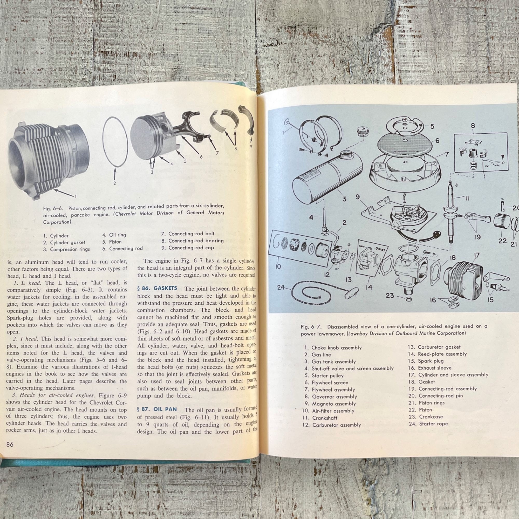 Vintage Automotive Mechanics 1965 William H Crouse Turquoise Textbook