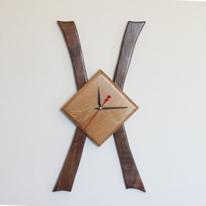 Happy Home|  American Walnut Wall clock | Silent Wood Clock, Oak Wooden Art, Retro wall clock,  Housewarming Gift for mom, Handmade Clock