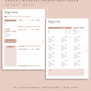 Agenda non daté, recharge annuelle complète Terracotta de planificateur A4/A5 en français, pour agenda papier et digital, PDF à imprimer image 5