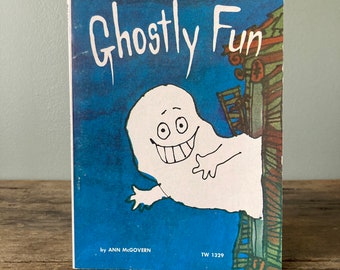 1973 “Ghostly Fun” Paperback Book / Vintage Ann McGovern Scholastic Games Riddles Jokes