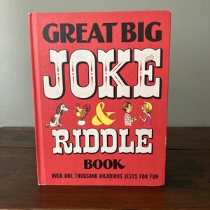 1978 Great Big Joke & Riddle Book Hardcover / Vintage Jests Oscar Weigle
