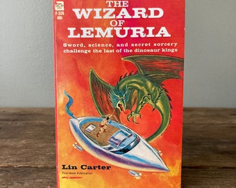 1965 “The Wizard of Lemuria” Paperback Book / Vintage Fantasy Lin Carter Sword Sorcery Ace Thongor