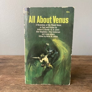 1968 “All About Venus” Paperback Book / Vintage Collection Short Story Science Fiction Arthur C. Clarke Dell First Printing