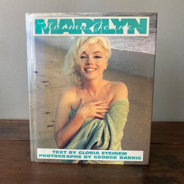 1986 Marilyn Norma Jean Large Hardcover Book / Vintage Gloria Steinem George Barris Icon Hollywood Star Biography Coffee Table