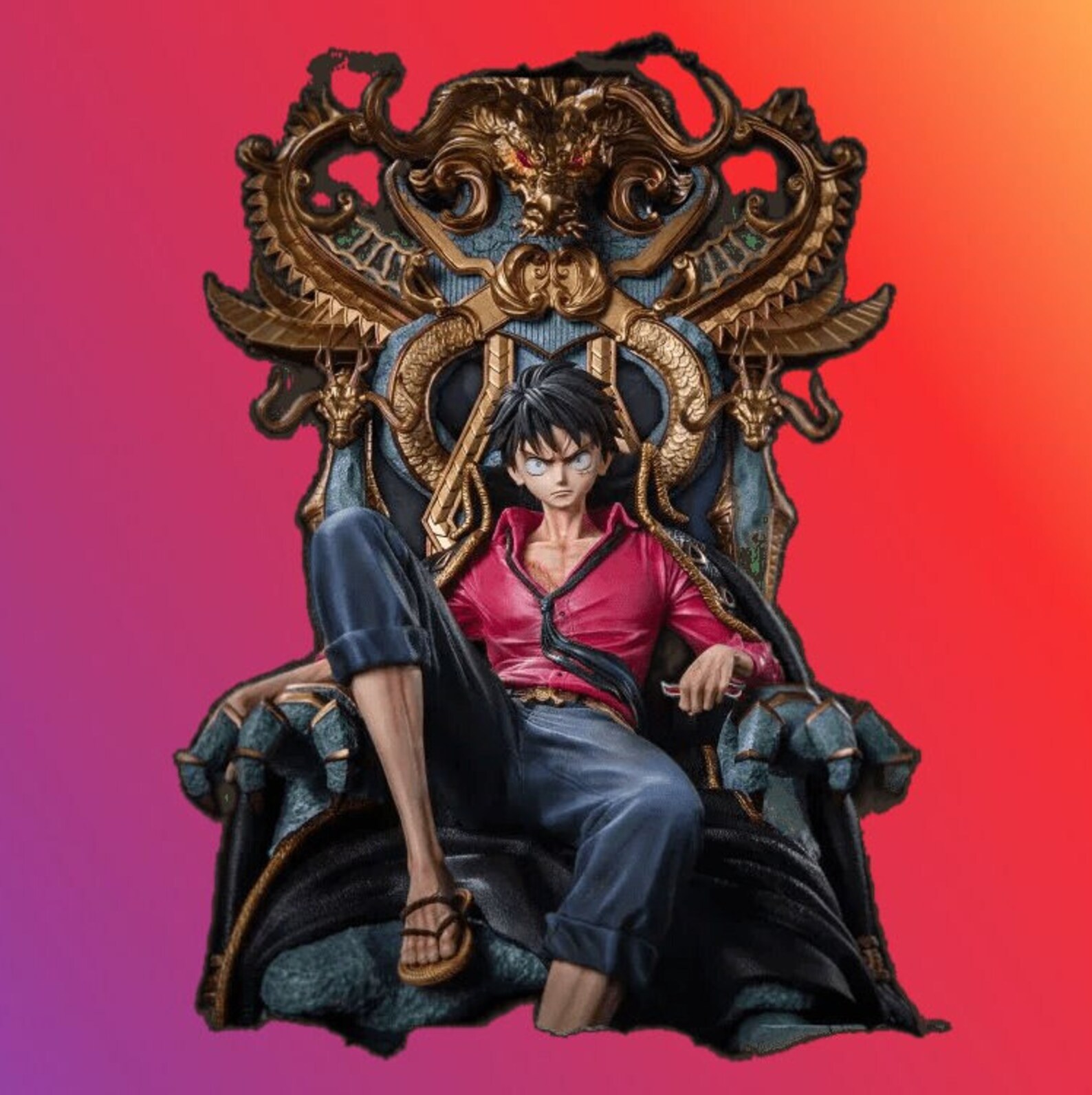 Throne Luffy One Piece STL Fichiers dimpression 3D Etsy Canada