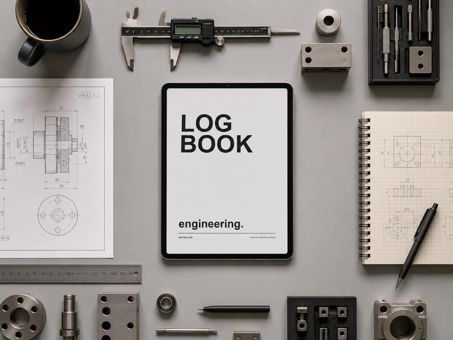 Logbook Design Engineering The Engineering Logbook Pack | Printable Templates for Hardware Design ...