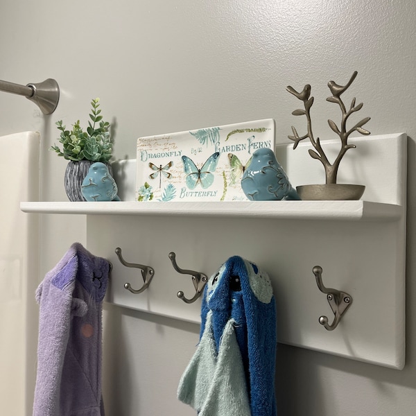 Bathroom shelving with towel hooks, entryway coat hooks with shelf, decor shelf with hooks, shelving with towel hooks, floating shelf