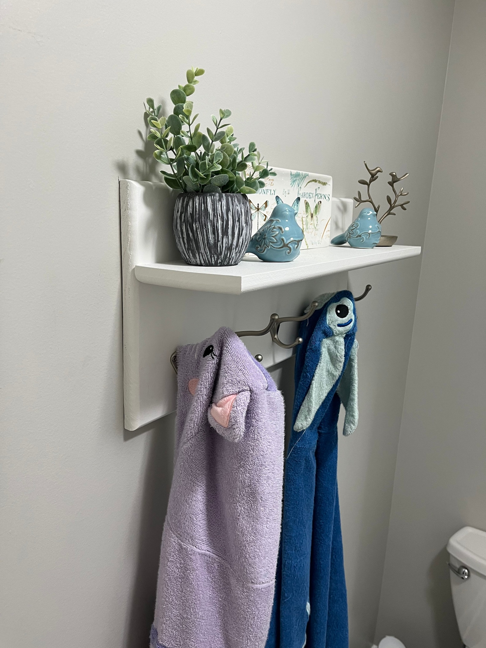 Bathroom Shelving With Towel Hooks, Entryway Coat Hooks With Shelf ...