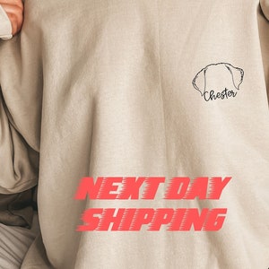 Sweat-shirt personnalisé avec oreilles de chien, sweat-shirt pour maman de chien, cadeaux de sweat-shirt pour amoureux des chiens, cadeau de Noël, chemise de nom de chien personnalisée, sweat-shirt pour nouveau propriétaire de chien