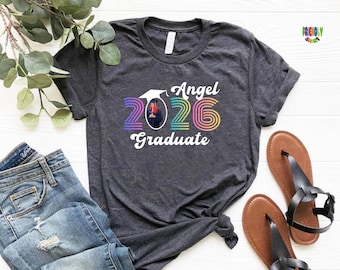 Camisetas de graduación con foto 2026, camisetas de graduación personalizadas, camisetas de graduación 2026, camisetas de graduación personalizadas, camisetas de graduación familiares a juego