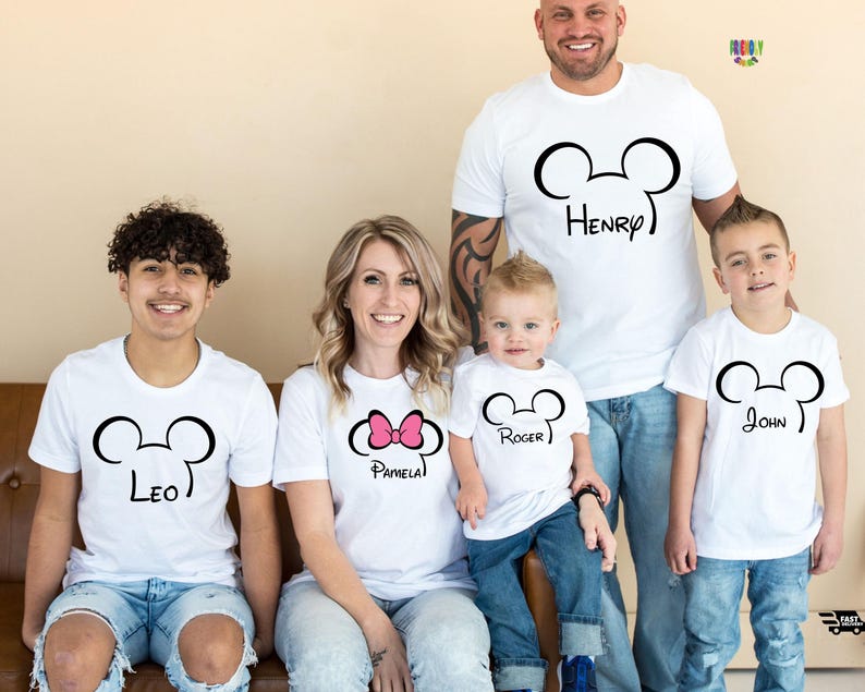 CUSTOM Disney Family Vacation Shirts, PERSONALIZED Disney, Disney Shirts, Disney Trip Tees, Disneyworld Shirt, Disney Family Matching Shirts image 2