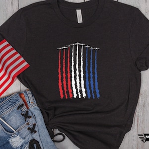Red White Blue Air Force Shirt, 4th Of July Air Force Flyover Shirt, 4th Of July TShirt, American Flag Tee Shirt, Patriotic Family Shirts