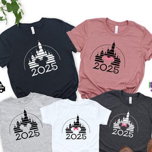 Disney Castle 2025 Shirts, Disney Family Matching T-shirt, Custom Disney Family 2025 Tee, Disney Trip Tee, 2025 Disney Family Vacation Shirt
