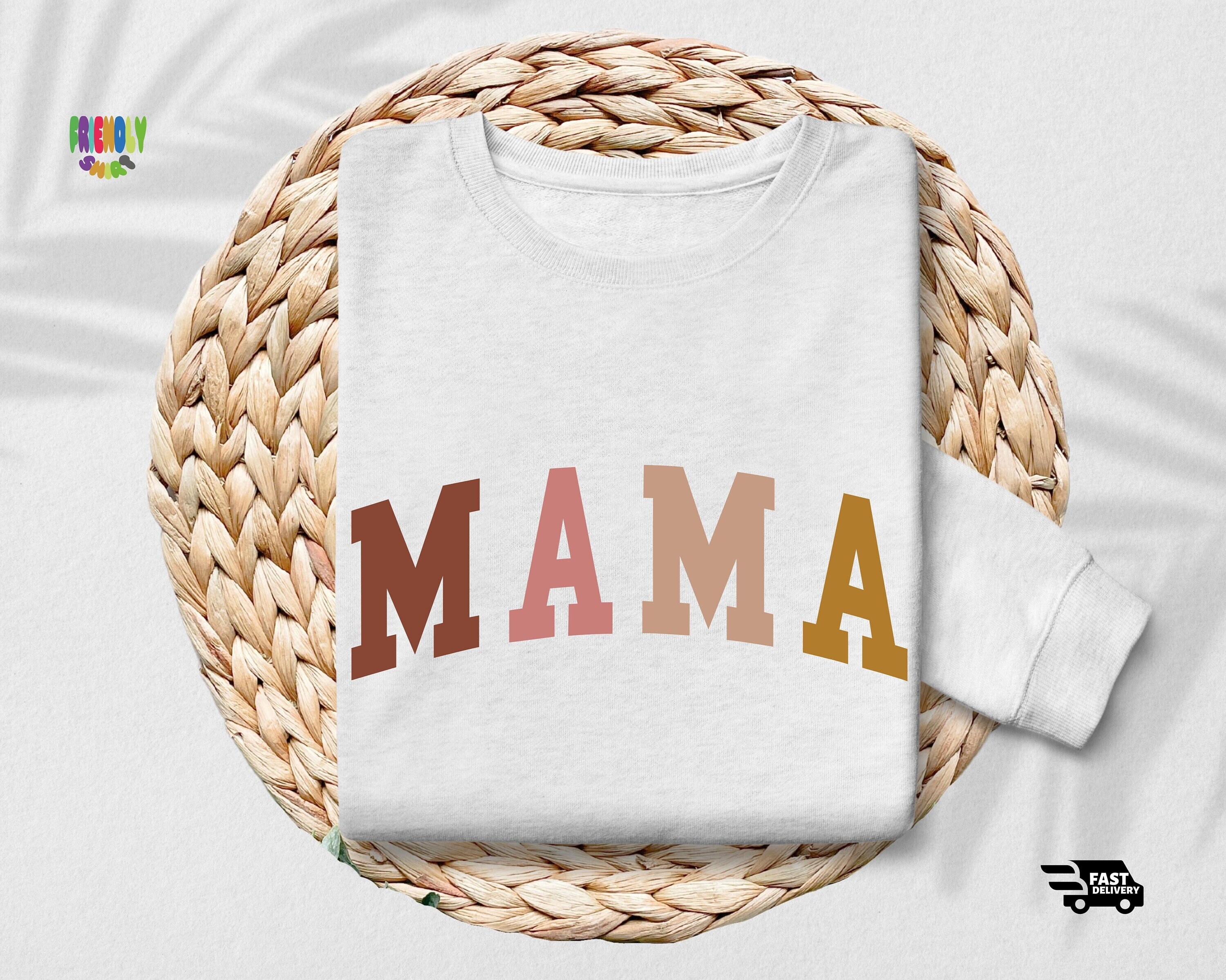 Mama Unisex Sweatshirt - Puff Vinyl Mom Sweater - 3D Puff Vinyl - Mother's Day Gift - Christmas Gift - Baby Shower Gift - New Mom Sweater