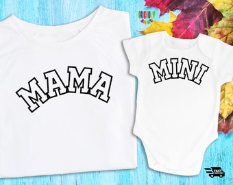 Mothers day shirt, Mama Mini Shirt, Matching mothers day shirt, Couple Mommy and Me Shirts