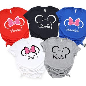 CUSTOM Disney Family Vacation Shirts, PERSONALIZED Disney, Disney Shirts, Disney Trip Tees, Disneyworld Shirt, Disney Family Matching Shirts image 1