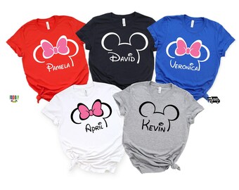 CUSTOM Disney Family Vacation Shirts, PERSONALIZED Disney, Disney Shirts, Disney Trip Tees, Disneyworld Shirt, Disney Family Matching Shirts