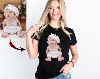 Custom Shirt With Photo, Custom Image Shirt, Personalized Photo T-shirt for women, Customizable Text Tee