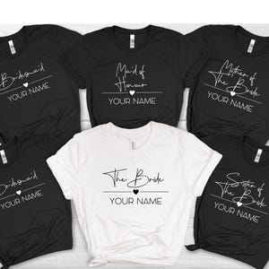 Bachelorette Party Shirts, Bride Gift Team Bride Shirt, Hen Party Wedding Party Tshirt, Personalised Hen Party T-Shirts, Custom Bridal Shirt