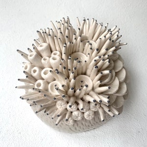 Handmade Ceramic Coral Reef Wall Art: Glazed Sculpture
