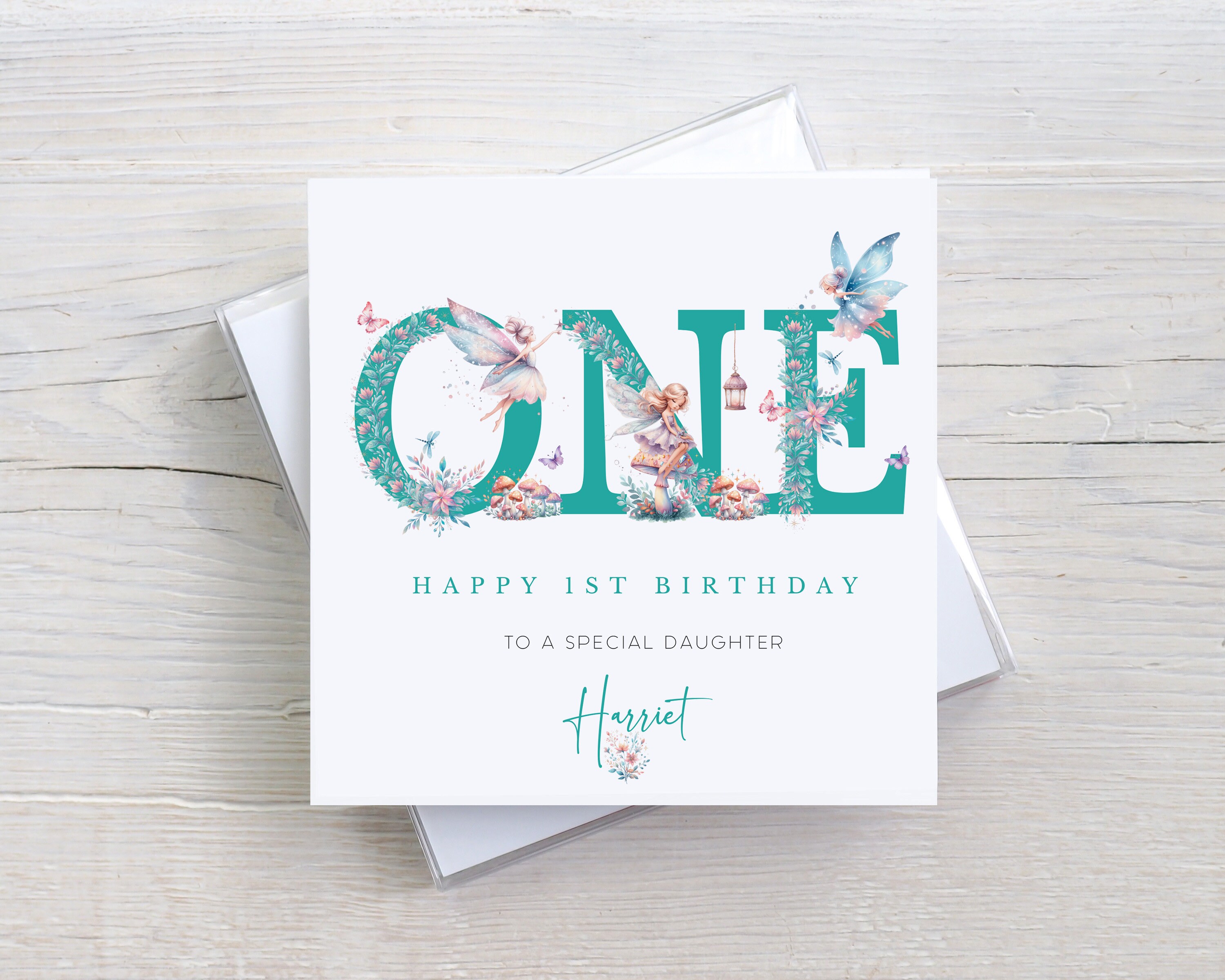 Personalised Unicorn & Fairy Birthday Card For Daughter, Granddaughter, Or Niece