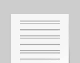 BLANK SHEET MUSIC A4, unlimited print at home staff paper, ledger paper, blank manuscript paper, 10 line stave paper, write your own music