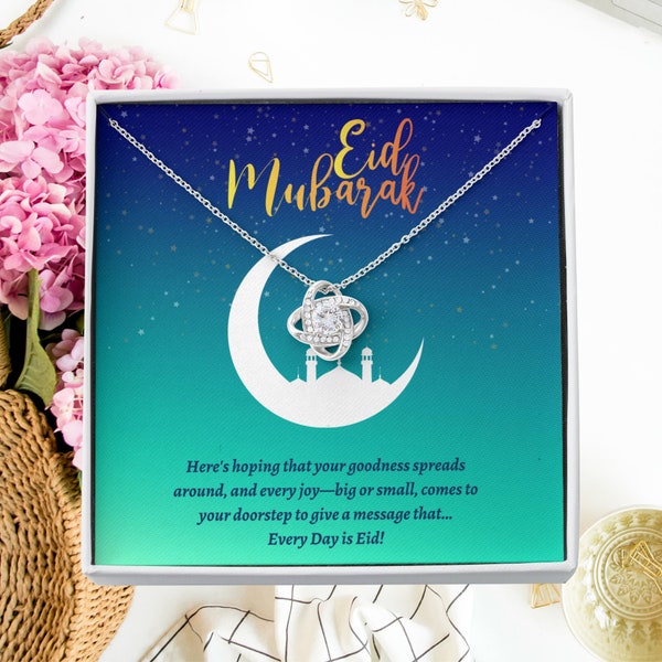 Eid Mubarak Halskette Nordlichter, Eid Geschenk für Frauen, Eid Geschenke, Islamisches Ramadan Geschenk, Islamisches Geschenk, Religiöses Geschenk, Arabische Eid Halskette