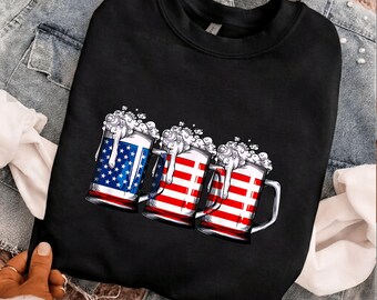 Red White and Brew PNG, 4th of July Beer Png, Funny Independence Day Party Png , Digital Download