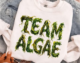 Team Algae PNG, Funny Ocean Science Png Design, Seaweed Marine Biology Graphic Tee Download