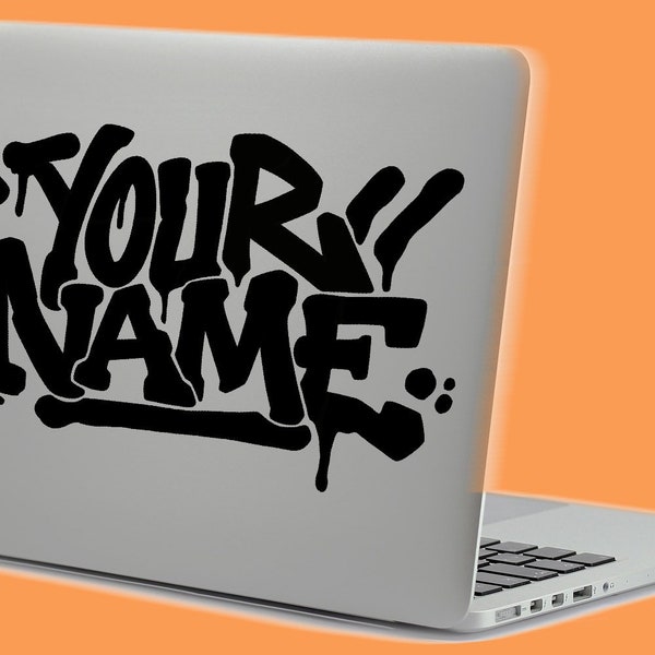 Namensaufkleber - Personalisierte Graffiti Schrift - Individuelle Beschriftung - Vinyl Sticker Unikat