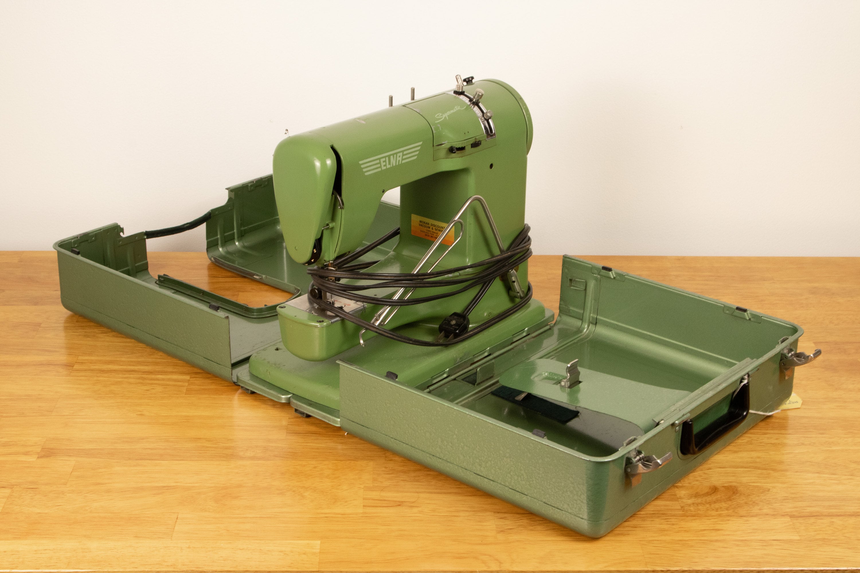 Rare Elna Supermatic 1952-1956 Sewing Machine - Vintage Green Elna