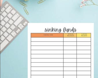 Sinking Funds Budget Tracker