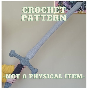 Simple Sword - Crochet Pattern Only - Digital download - PDF