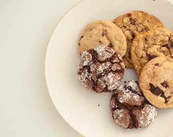 Chocolate chip/Chocolate Crinkle/Cranberry Oatmeal cookies Tri-Combo