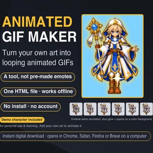 Animated GIF Maker for Your Own Art, Emote & Sprite Tool, Offline HTML