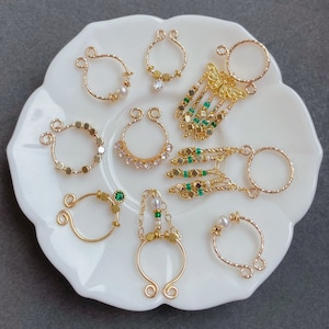 No Piercing Nipple Jewelry,Fake piercings,Clip on Nipple Rings,Gift For Wife/couples/Husband Body Art