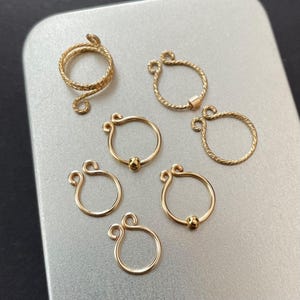 14k Filled Non Piercing Nipple Jewelry: Handmade Nipple Rings