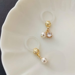 Fake Piercing Nipple Jewelry,Adjustable Clip on Nipple Rings,Nipple Clamp,Nipple Bar,Gift For Wife/couples/Husband Body Art, Pearl