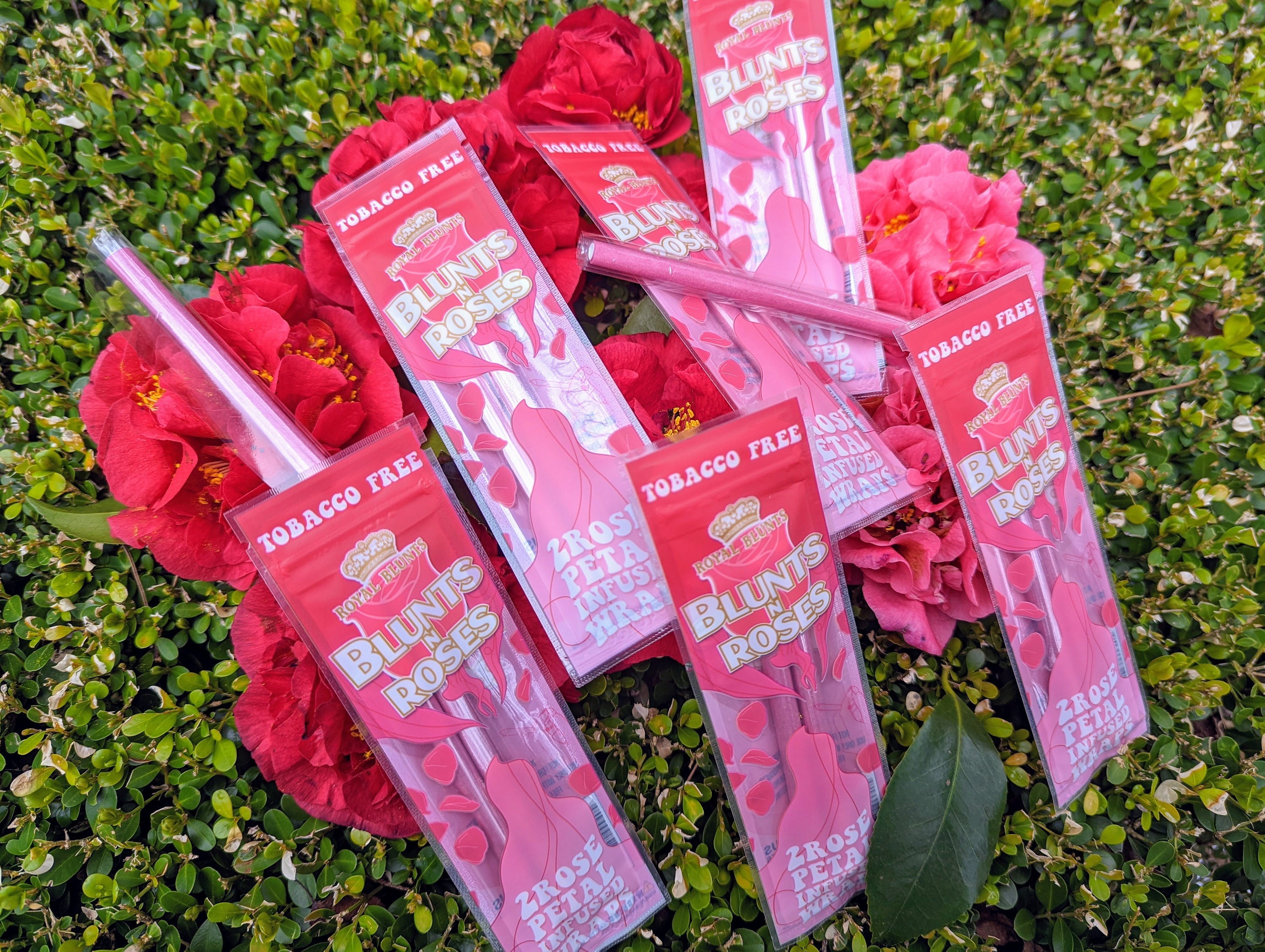 Double Diamond Hemp Wraps Rose Petal 25 Packs of 4