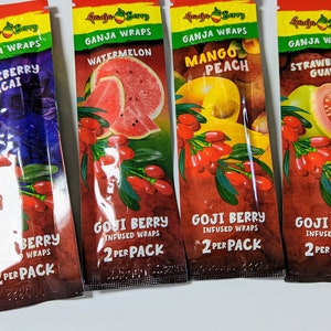 Ganja Berry Wraps - Made from Goji Berries - All Natural - 2 per Pack