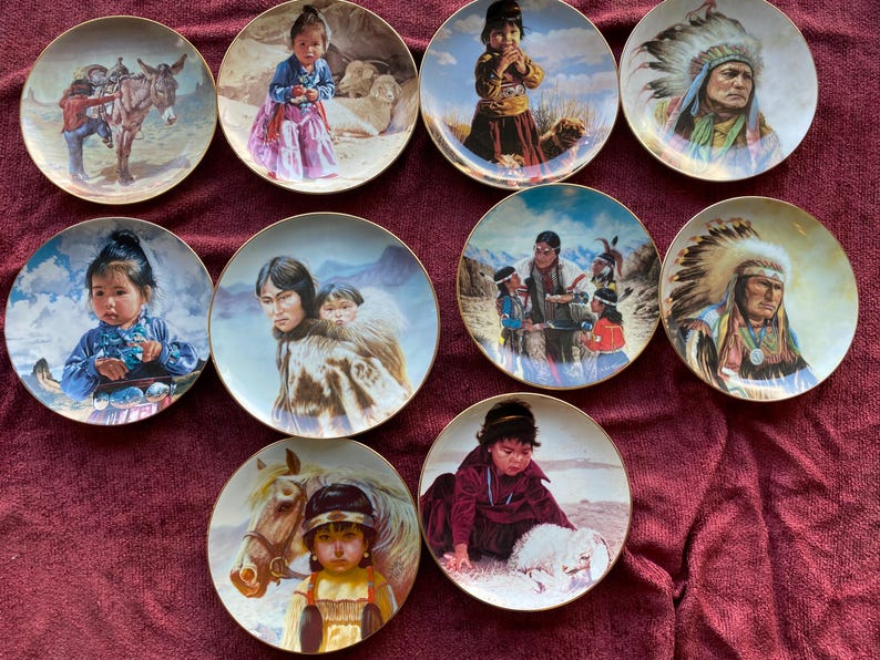 Lot 10 Perillo Collector Plates Pride of the American Indians - Etsy