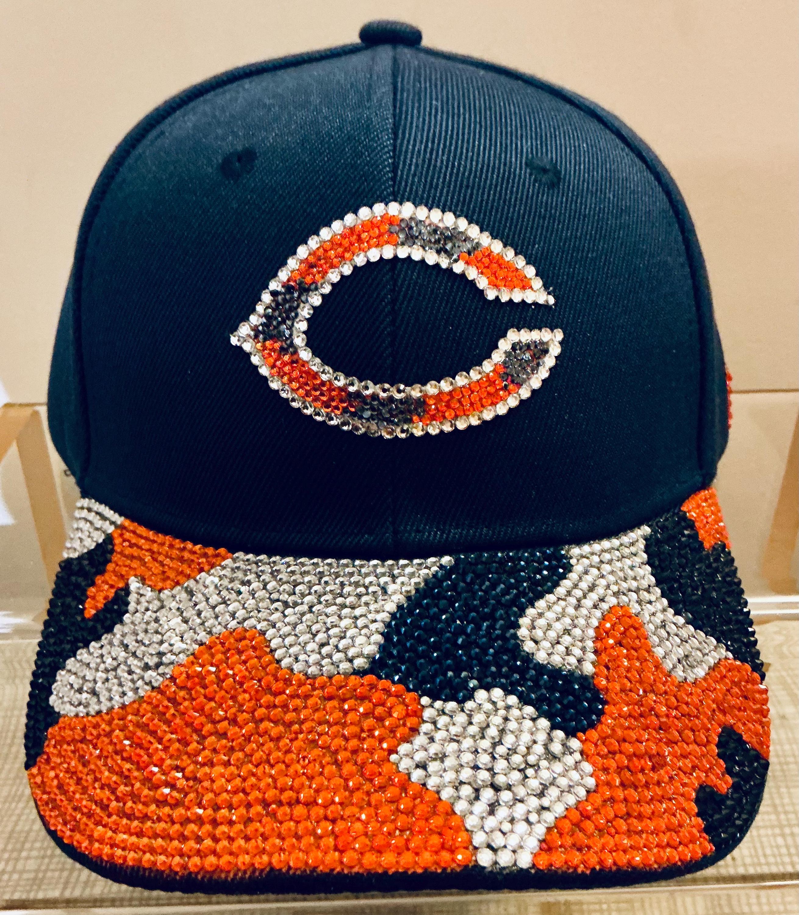 Chicago Bears Hat With Rhinestone - Etsy