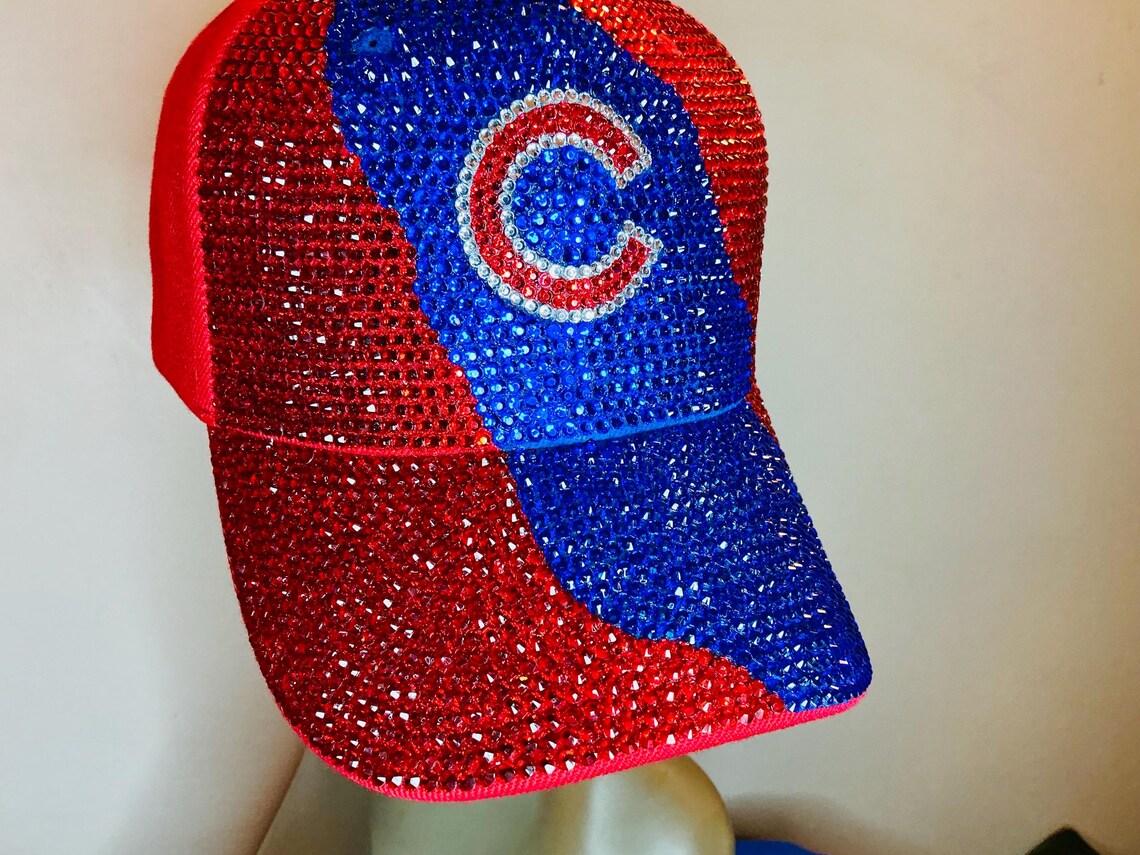 Rhinestone Cubs Logo Cap - Etsy