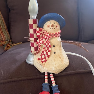 Snowman Nightlight, Christmas, Sue Nell Design, Pre-Owned, Works!