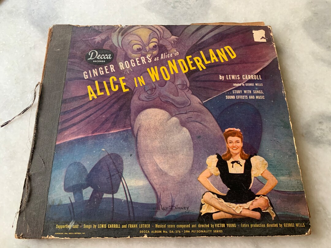 Alice in Wonderland LP Set, With Ginger Rodgers, Adapted by George