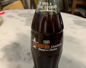 1995 Houston Livestock Show and Rodeo, Commemorative Coke Bottle, Unopened, Pre-Owned