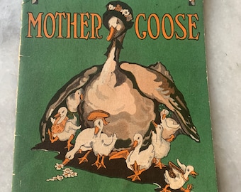 Vintage, The Metropolitan Mother Goose, door Elizabeth C. Watson, geïllustreerd door Emma Clark, promotioneel exemplaar, Metropolitan Insurance Company