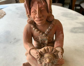 Vintage, Mexican, Primitive, Clay Art Figure/Sculpture - Pre-Owned