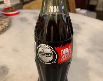 1994 Houston Rockets, NBA Champions, Commemorative Coke Bottle, Unopened, Pre-Owned